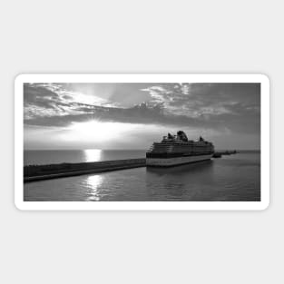 Civitavecchia Harbour - B&W Sticker